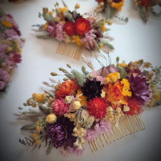 Bespoke Dried Flower Hair Combs