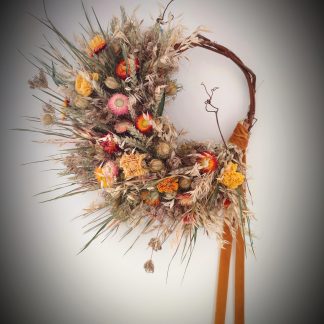 Large Autumn Dried Flower Wreath