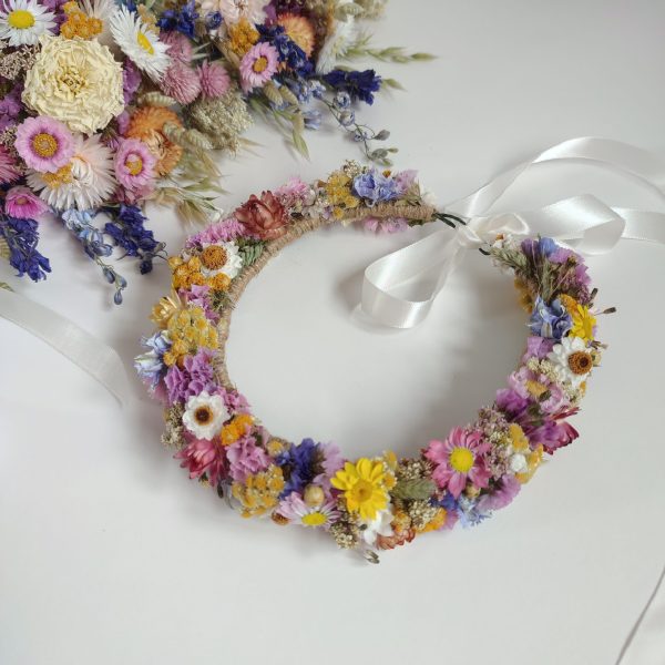 Luxury Bespoke Dried Flower Headband Or Flower Crown