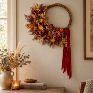 Luxury Autumn Dried Flower Wreath
